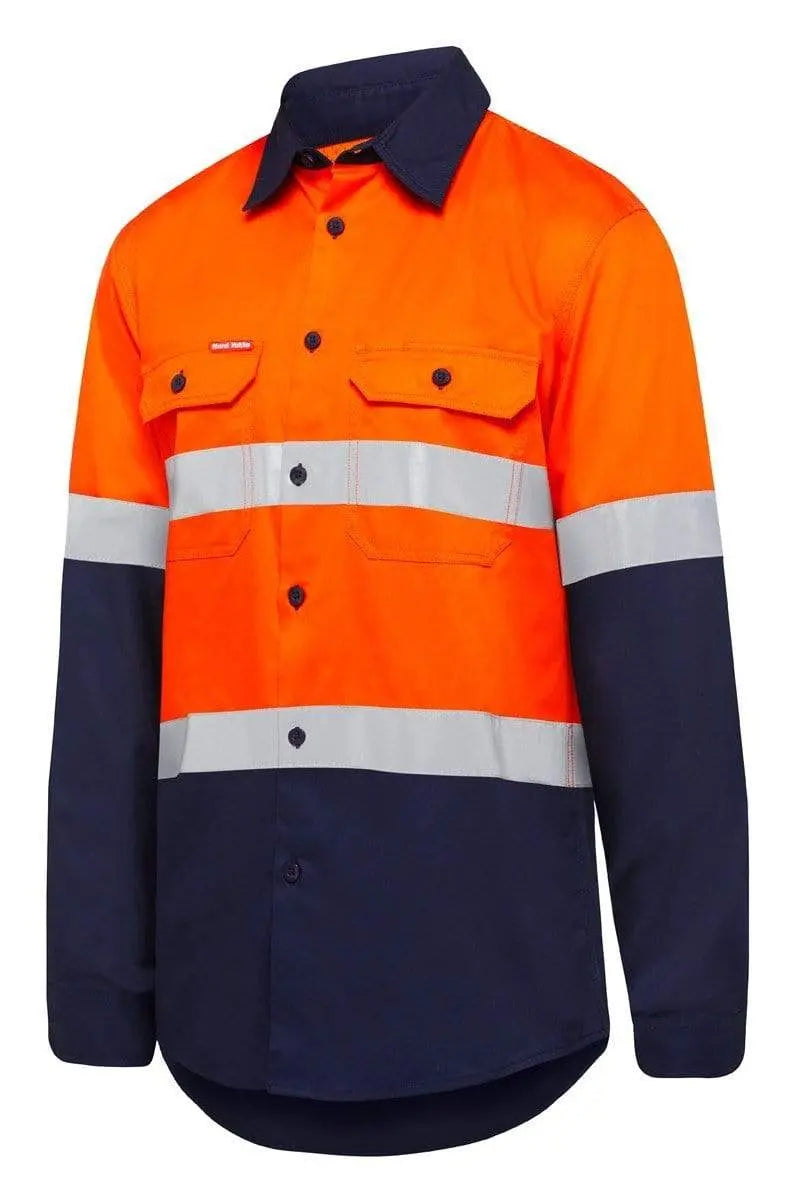 Hard Yakka Two Toned Taped Vented Reflective Work Shirt Y07940 Work Wear Hard Yakka